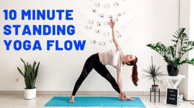 10 MIN STANDING YOGA FLOW | Yoga without mat | Yoga with Uliana