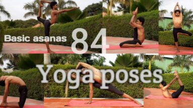 84 yoga poses of hatha yoga| Basic asanas | only 7 minutes | Sanyoga | Yogi Sanjay